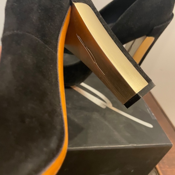 Brian Atwood suede block heel - Picture 2 of 4